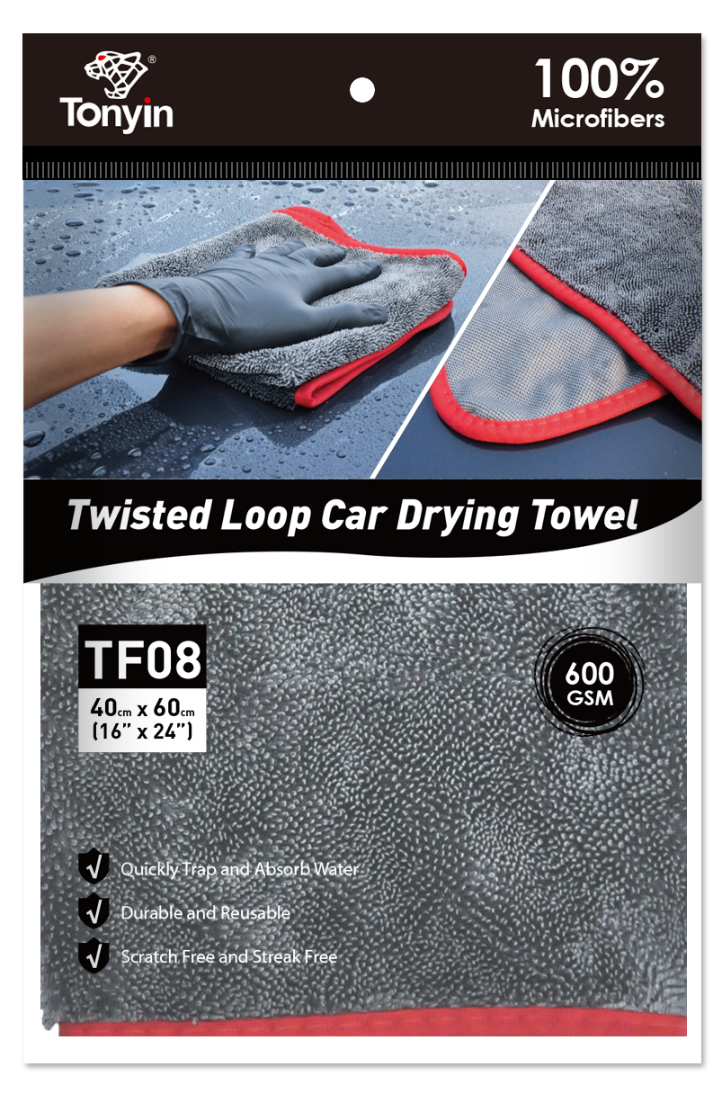 TWISTED LOOP CAR DRYING TOWEL (40x60cm 600gsm)